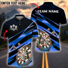 BlueJose Darts Target Gold Flash Personalized Name, Team Name Shirt (4 Colors)