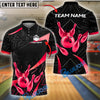 BlueJose Bowling And Pins Golden Crown Customized Name, Team Name 3D Shirt (4 Colors)