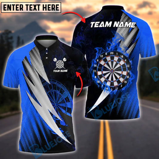 BlueJose Darts Polka Dot Customized Name, Team Name 3D Shirt (4 Colors)