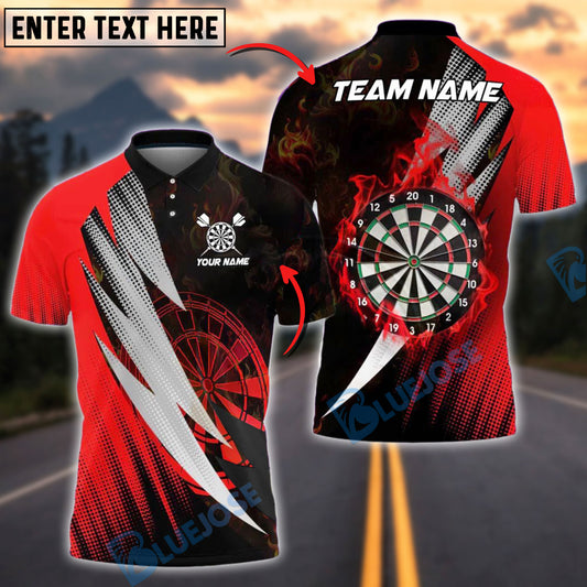 BlueJose Darts Polka Dot Customized Name, Team Name 3D Shirt (4 Colors)