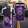 BlueJose Darts Flaming Dartboard Blaze Customized Name, Team Name 3D Shirt (4 Colors)
