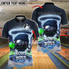 BlueJose Bowling And Pins Urban Bowl Boss Neon Tunnel Graphic Customized Name, Team Name 3D Shirt (4 Colors)