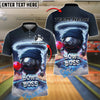 BlueJose Bowling And Pins Urban Bowl Boss Neon Tunnel Graphic Customized Name, Team Name 3D Shirt (4 Colors)