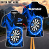 BlueJose Darts Flaming Dartboard & Fire Arrows Customized Name, Team Name 3D Shirt (4 Colors)