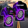 BlueJose Darts Flaming Dartboard & Fire Arrows Customized Name, Team Name 3D Shirt (4 Colors)