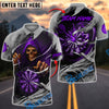 BlueJose Darts Grim Reaper Skull Dartboard Customized Name, Team Name 3D Shirt (4 Colors)