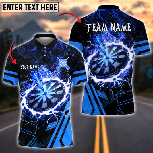 BlueJose Darts Fiery Dartboard Explosion 2 Customized Name, Team Name 3D Shirt (4 Colors)