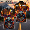 BlueJose Darts Fire Bull Mascot Flaming Dartboard Customized Name, Team Name 3D Shirt (4 Colors)