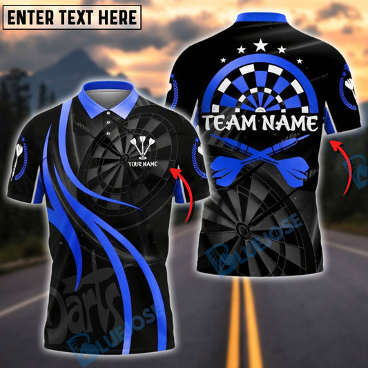BlueJose Darts Golden Champion Design Customized Name, Team Name 3D Shirt (4 Colors)