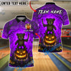 BlueJose Bowling And Pins Scary Teddy Bear Knife Pumpkin Ball Creepy Forest Halloween Customized Name, Team Name 3D Shirt (4 Colors)