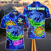 BlueJose Darts Party Shark Inflatable Neon Customized Name, Team Name 3D Shirt (4 Colors)