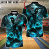 BlueJose Bowling And Pins Spartan Warrior Volcano Fury Customized Name, Team Name 3D Shirt (4 Colors)