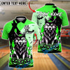 BlueJose Bowling And Pins Halloween Wolf Pumpkin Customized Name, Team Name 3D Shirt (4 Colors)
