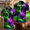 BlueJose Billiards Ball 8 Fire Hand Dual Flame Personalized Name, Team Name Unisex Shirt (4 Colors)