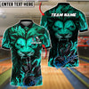 BlueJose Bowling And Pins Lion Flame Fury Customized Name, Team Name 3D Shirt (4 Colors)