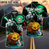 BlueJose Darts Halloween Pumpkin Ghost Lightning Customized Name, Team Name 3D Shirt (4 Colors)
