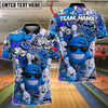 BlueJose Bowling And Pins Graffiti Funny Cool Style with Sunglasses Ball Customized Name, Team Name 3D Shirt (4 Colors)