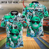 BlueJose Bowling And Pins Graffiti Funny Cool Style with Sunglasses Ball Customized Name, Team Name 3D Shirt (4 Colors)
