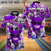 BlueJose Bowling And Pins Graffiti Funny Cool Style with Sunglasses Ball Customized Name, Team Name 3D Shirt (4 Colors)