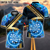 BlueJose Darts Flame Explosion Customized Name, Team Name 3D Shirt (4 Colors)