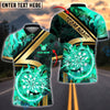 BlueJose Darts Flame Explosion Customized Name, Team Name 3D Shirt (4 Colors)