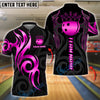 BlueJose Bowling And Pins Golden Ball Crown Tribal Pattern Customized Name 3D Shirt (6 Colors)