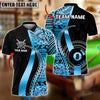 BlueJose Billiards Ball 8 Golden Tribal Personalized Name Shirt (4 Colors)