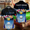 BlueJose Billiards 8 Ball Full Rack Break Shot Personalized Name, Team Name Unisex Shirt (4 Colors)
