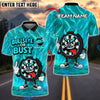 BlueJose Darts Devil Cartoon Dartboard Bullseye Customized Name, Team Name 3D Shirt (4 Colors)