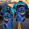 BlueJose Darts Fiery Inferno Skull With Flaming Dartboard Eyes Customized Name, Team Name 3D Shirt (4 Colors)