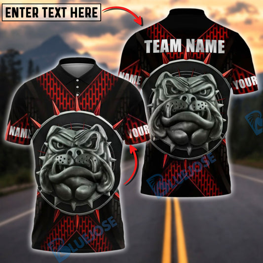 BlueJose Darts Bulldog Fierce Customized Name, Team Name 3D Shirt (4 Colors)