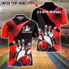 BlueJose Bowling And Pins Striking Pins Customized Name, Team Name 3D Shirt (4 Colors)