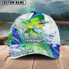 BlueJose Fishing Gold Premium Skinfish Pattern Personalized Cap (Bass, Trout, Walleye, Mahi-Mahi, Striped Bass, Crappie, Pike, Salmon)