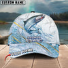 BlueJose Fishing Gold Premium Skinfish Pattern Personalized Cap (Bass, Trout, Walleye, Mahi-Mahi, Striped Bass, Crappie, Pike, Salmon)