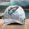 BlueJose Fishing Gold Premium Skinfish Pattern Personalized Cap (Bass, Trout, Walleye, Mahi-Mahi, Striped Bass, Crappie, Pike, Salmon)