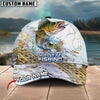 BlueJose Fishing Gold Premium Skinfish Pattern Personalized Cap (Bass, Trout, Walleye, Mahi-Mahi, Striped Bass, Crappie, Pike, Salmon)