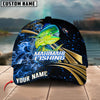 BlueJose Fishing Hooked Jump Splash Personalized Cap (Bass, Walleye, Trout, Crappie, Tuna, Marlin, Mahi-Mahi, Pike)