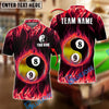 BlueJose Billiards Yin Yang Fire Personalized Name Shirt (4 Colors)