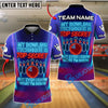 BlueJose Neon Bowling Quote Shirt – "Top Secret" Customized Name, Team Name 3D Shirt (4 Colors)