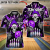 BlueJose Bowling And Pins Grim Reaper Flame Customized Name, Team Name 3D Shirt (4 Colors)