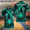 BlueJose Bowling And Pins Grim Reaper Lightning Customized Name, Team Name 3D Shirt (4 Colors)