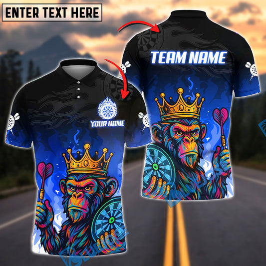 BlueJose Darts Monkey King Warrior Customized Name, Team Name 3D Shirt (4 Colors)