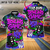 BlueJose Bowling And Pins Kart Graffiti Cartoon Street Style Customized Name, Team Name 3D Shirt (4 Colors)