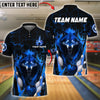BlueJose Bowling And Pins Wolf Flame Customized Name, Team Name 3D Shirt (4 Colors)