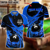 BlueJose Billiards Ball 8 Fire Splash Personalized Name, Team Name Unisex Shirt (4 Colors)
