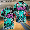 BlueJose Bowling Fireball Graffiti Style Customized Name, Team Name 3D Shirt (4 Colors)