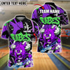BlueJose Bowling Fireball Graffiti Style Customized Name, Team Name 3D Shirt (4 Colors)