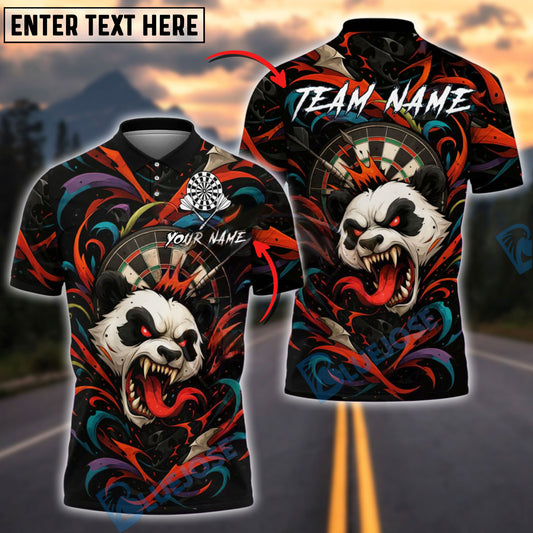 BlueJose Darts Panda Dartboard Crazy Design Personalized Name, Team Name 3D Shirt