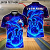 BlueJose Bowling And Pins Dolphins Galaxy Customized Name, Team Name 3D Shirt (4 Colors)