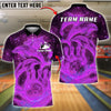 BlueJose Bowling And Pins Dolphins Galaxy Customized Name, Team Name 3D Shirt (4 Colors)
